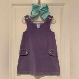 Girls Bella Bliss Plum corduroy jumper dress 4 add a monogram!